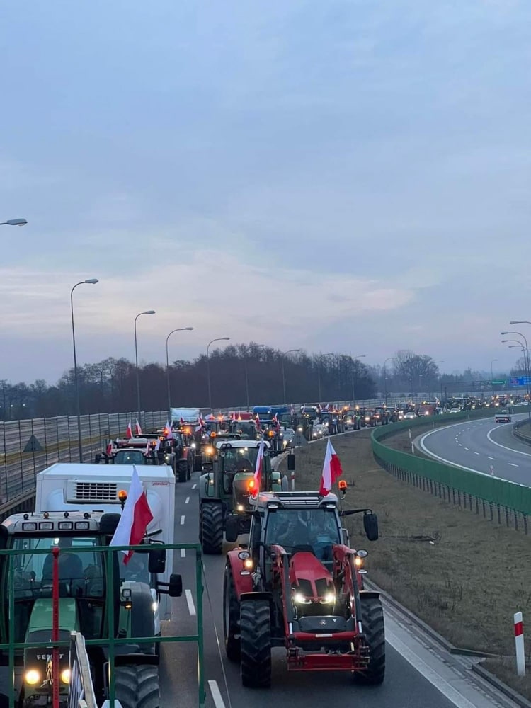акция протеста фермеры Польши 9 февраля 2024