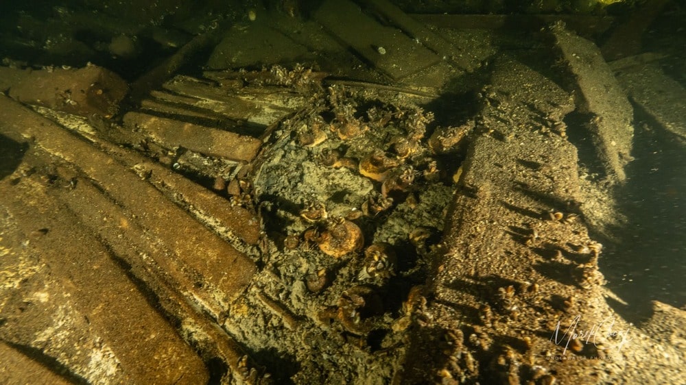 Затонувший корабль в Балтийском море