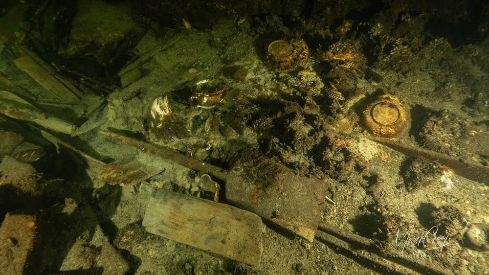 Затонувший корабль в Балтийском море