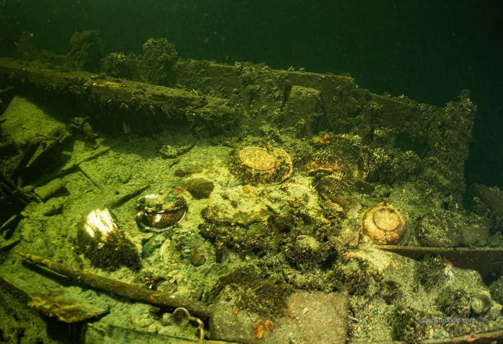 Затонувший корабль в Балтийском море