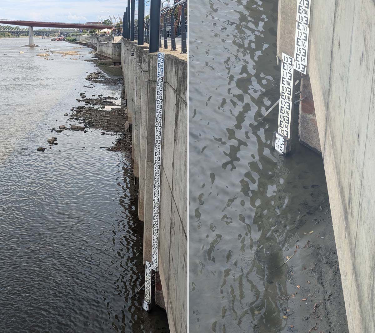 Уровень воды в Висле на уровне Бульваров рекорд