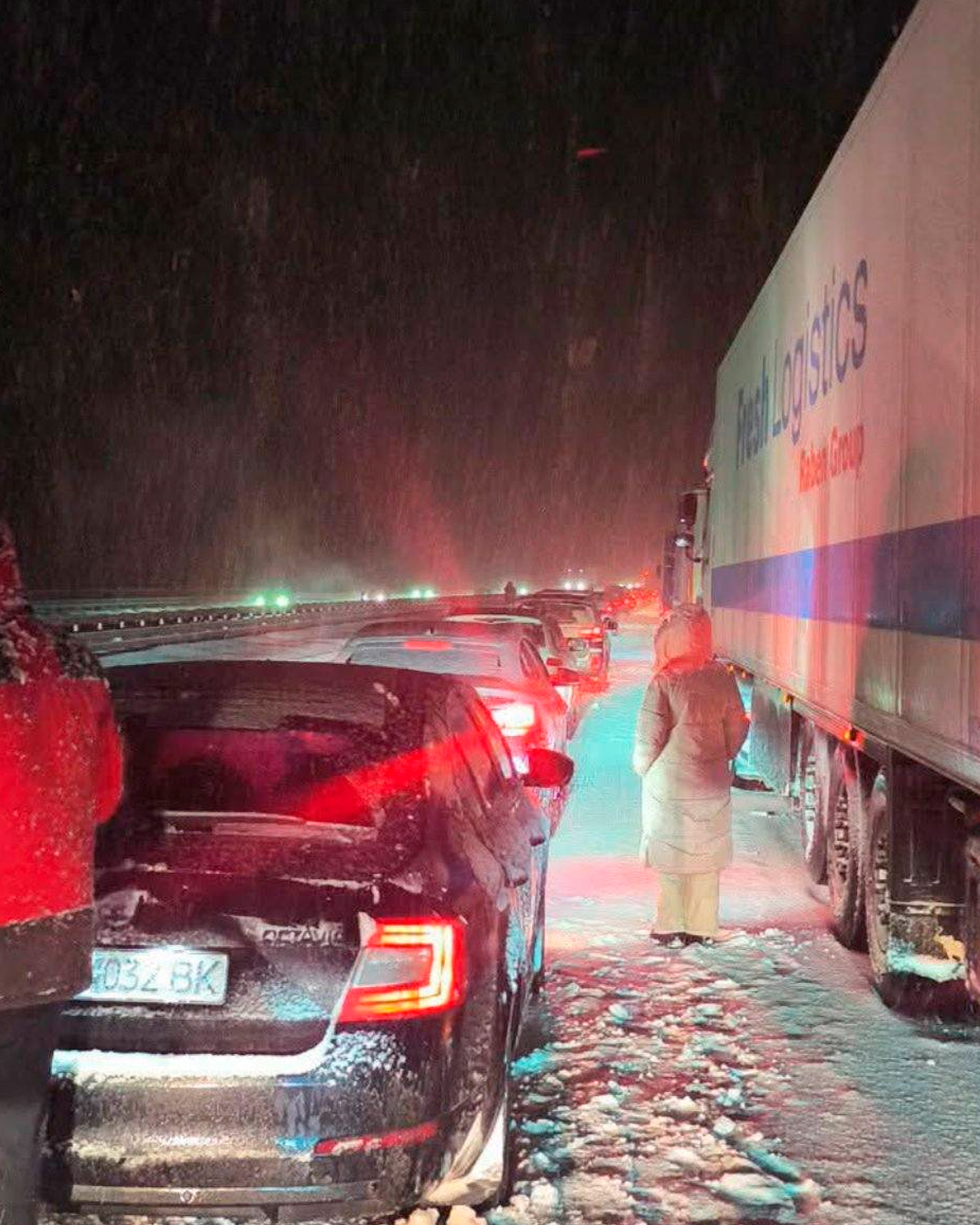Небывалый паралич трассы S7 в Польше
