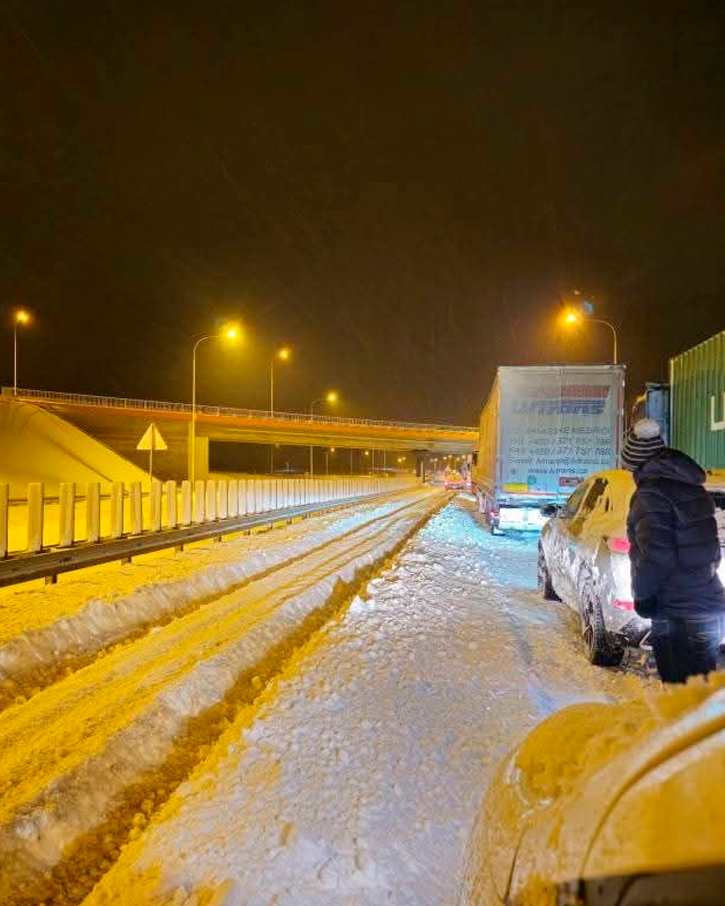 Небывалый паралич трассы S7 в Польше