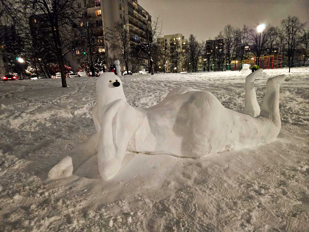 Снеговики в Варшаве