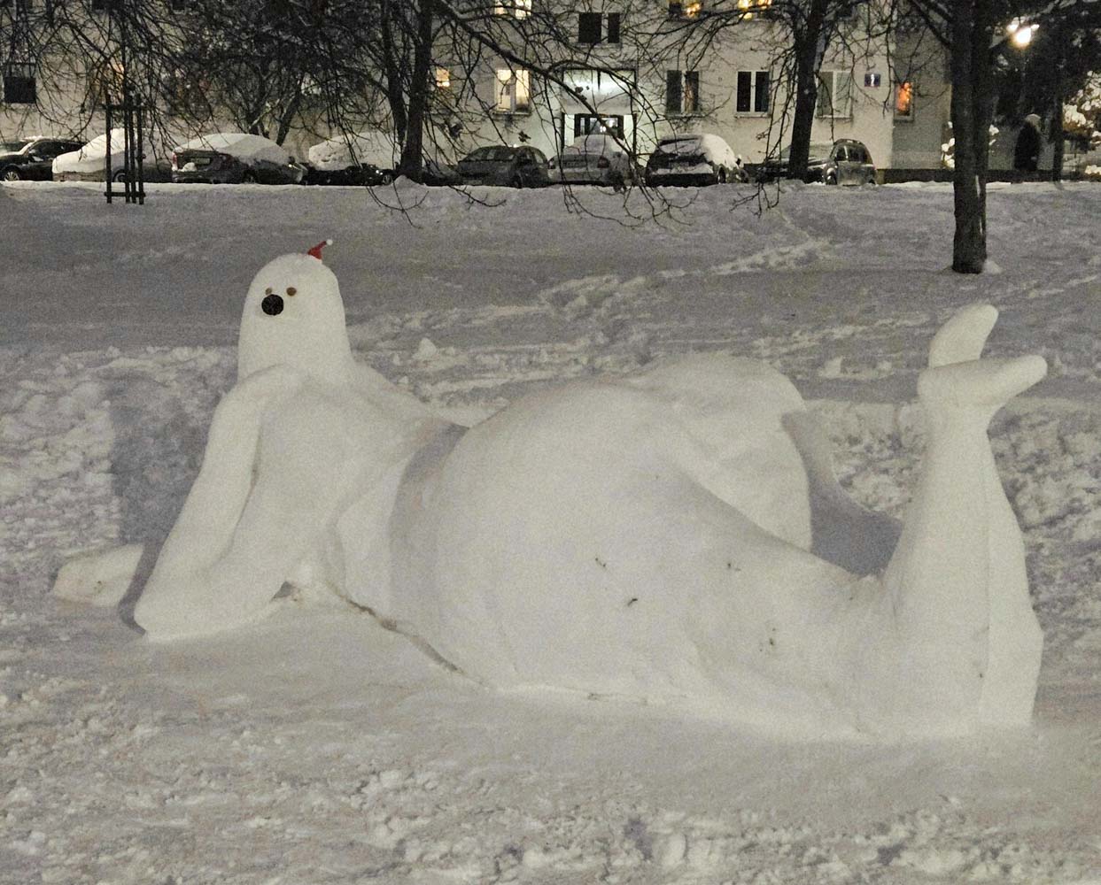 Снеговики в Варшаве