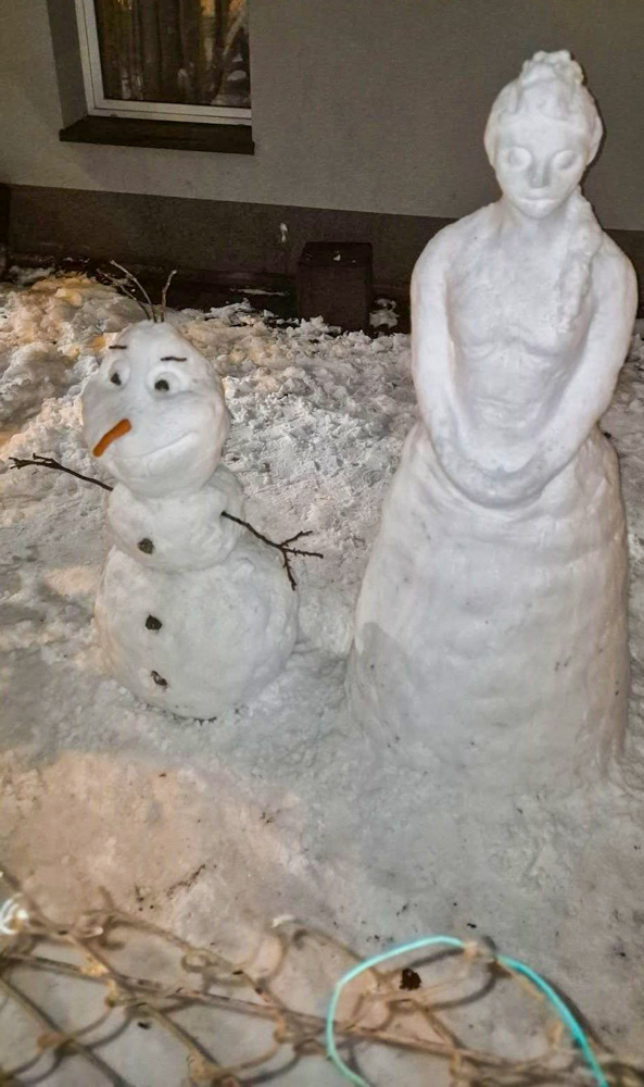 Снеговики в Варшаве