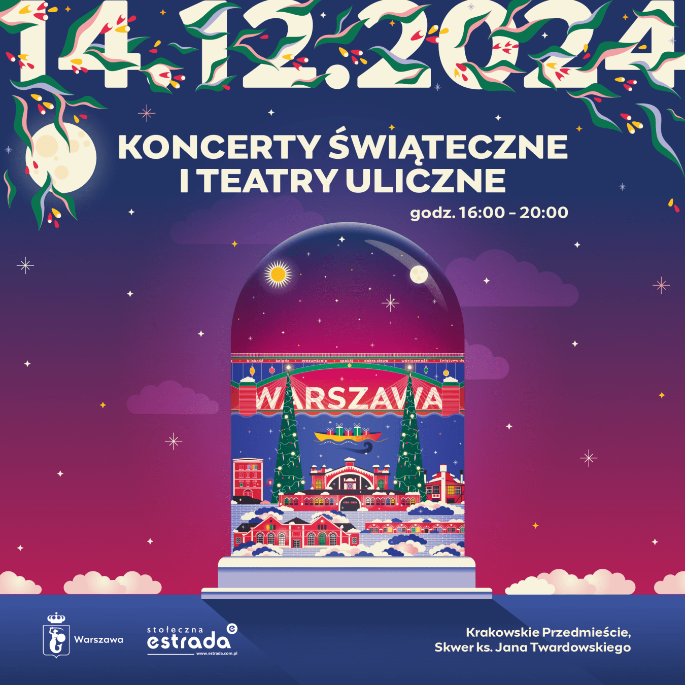 koncerty świąteczne i teatry uliczne plakat