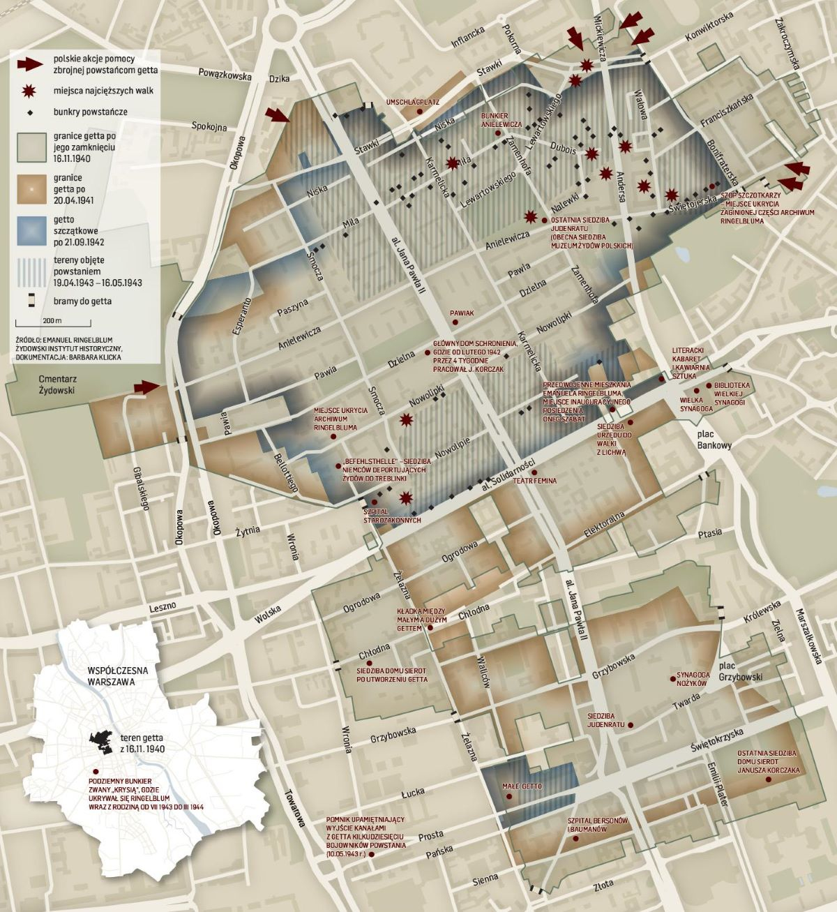 mapa getta
