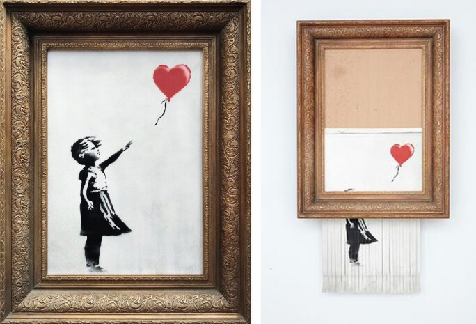 Love is in the Bin Banksy