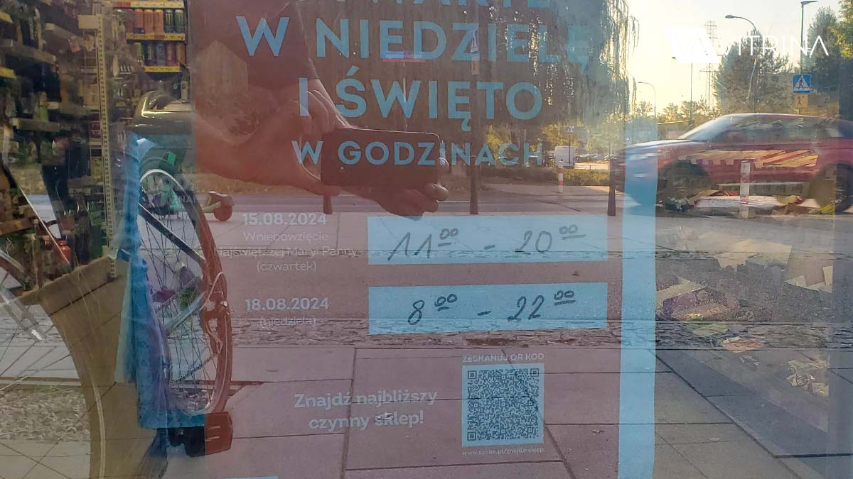 График работы магазинов Жабка в Польше на выходные 15 августа и 18 августа