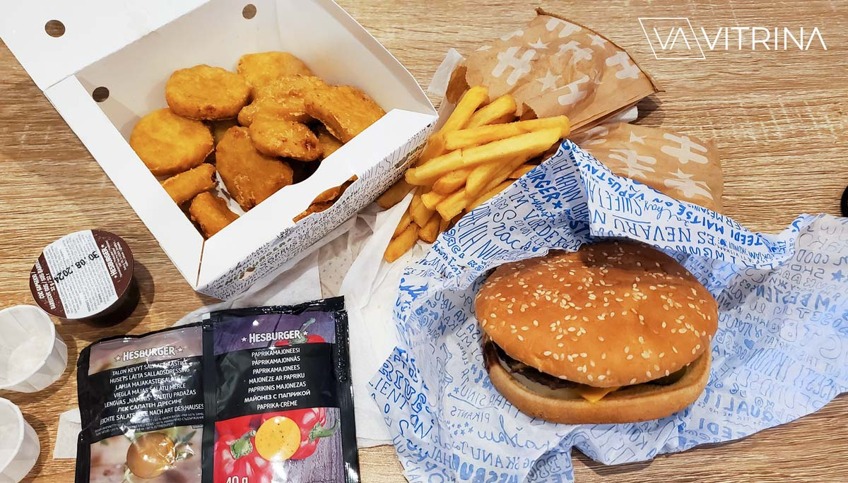Меню Hesburger в Варшаве