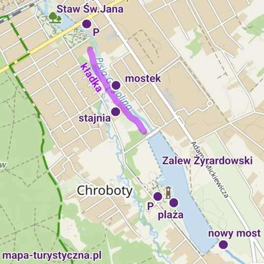 kladka zyrardow mapa