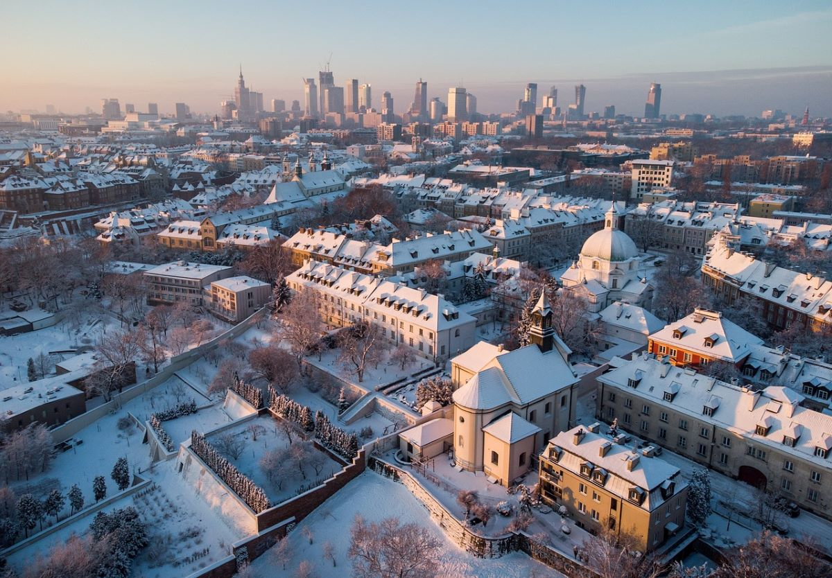 zimowa warszawa