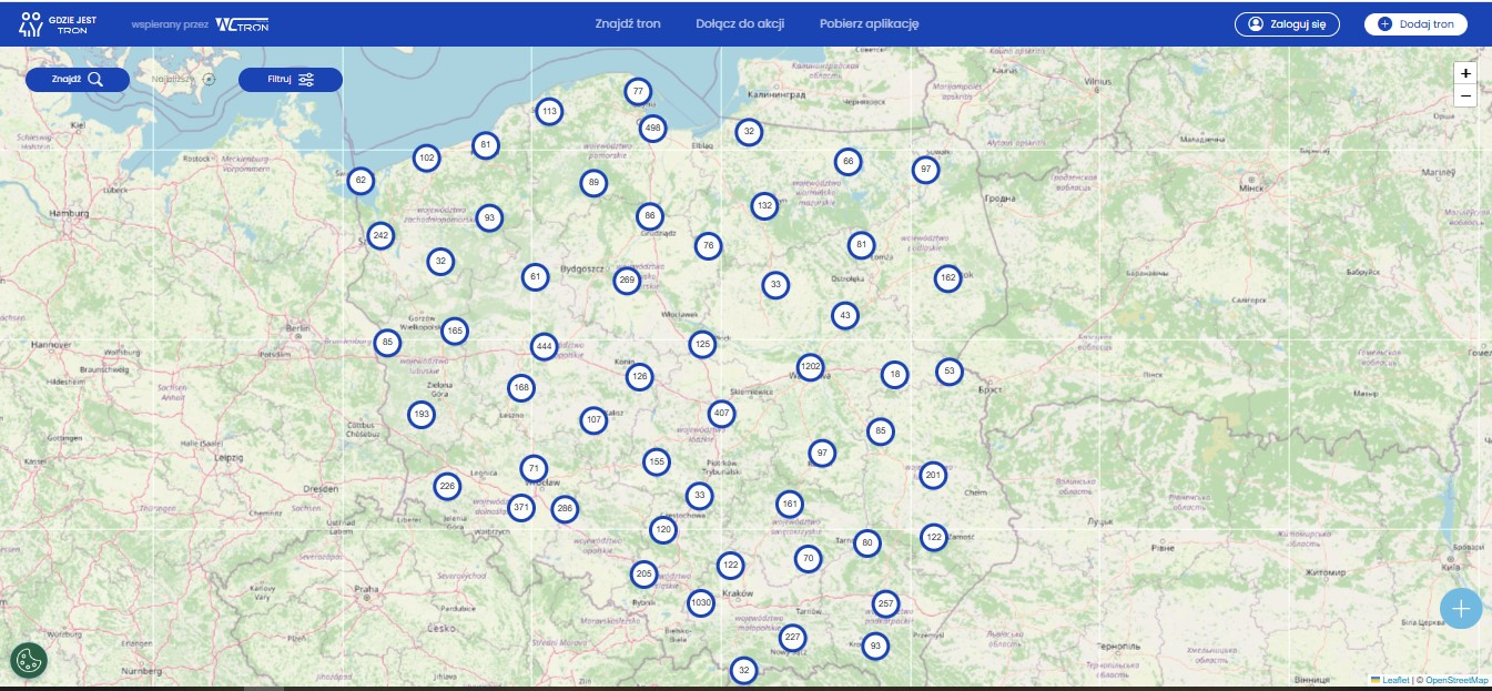 mapa toalet