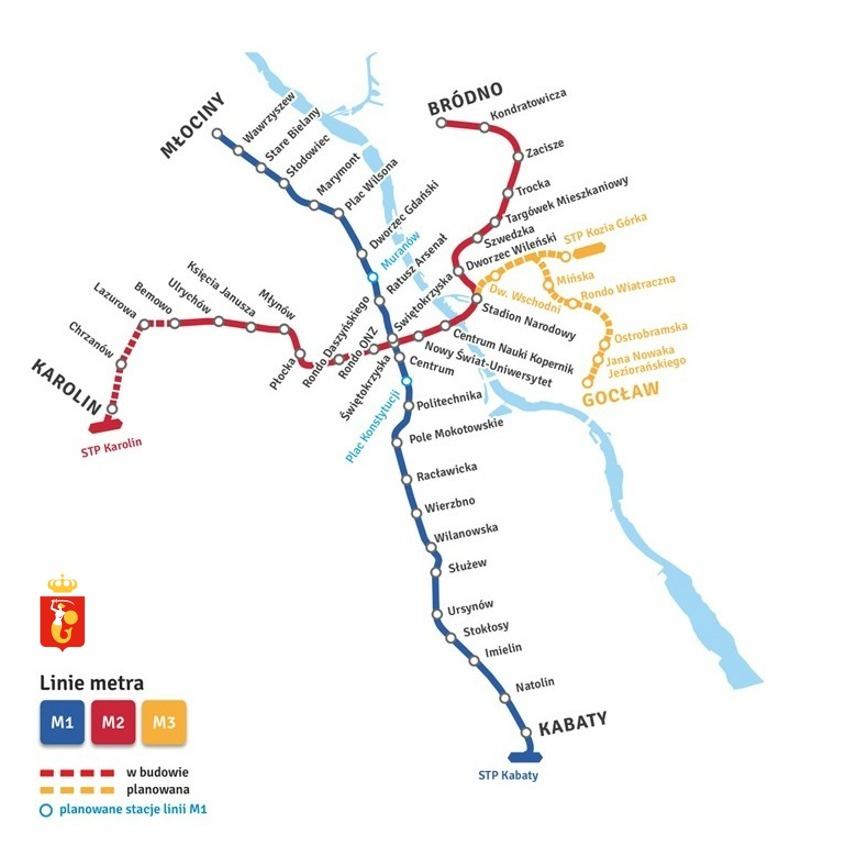 shema metro warszawa