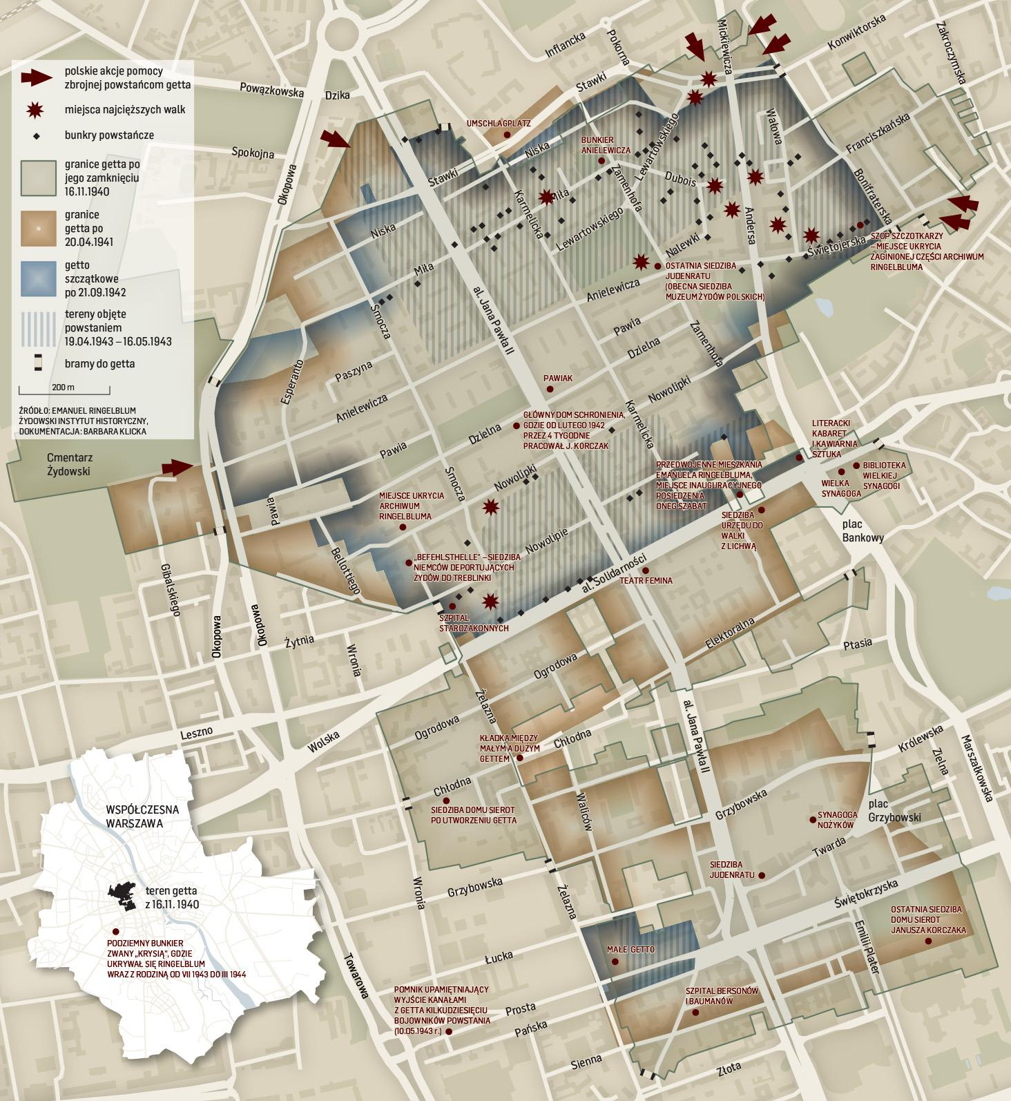 mapa getta